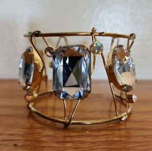 Artisan lucite and metal bracelet